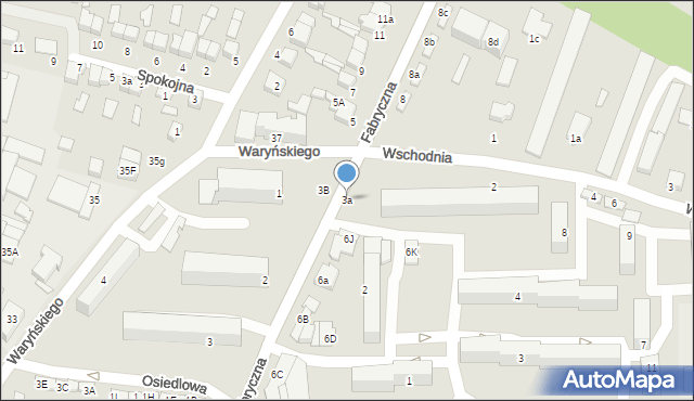 Wieruszów, Fabryczna, 3a, mapa Wieruszów