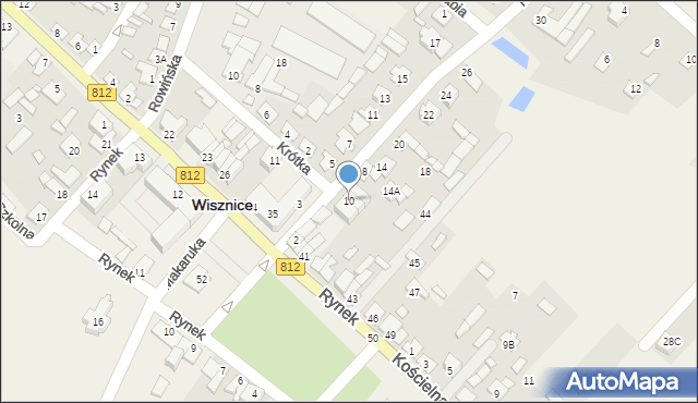 Wisznice, Fabryczna, 10, mapa Wisznice