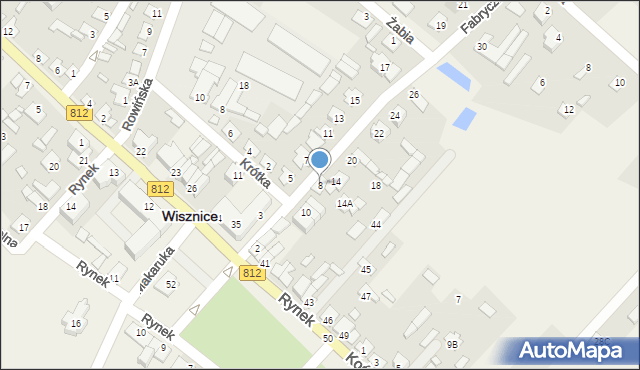 Wisznice, Fabryczna, 8, mapa Wisznice