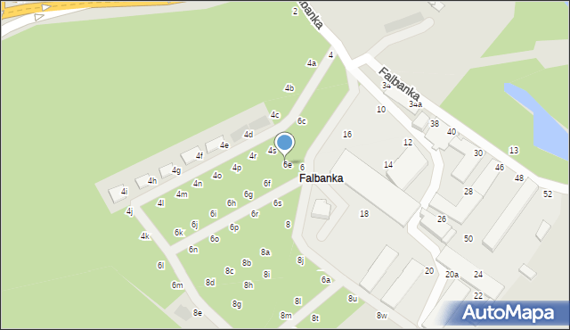 Włocławek, Falbanka, 6e, mapa Włocławka