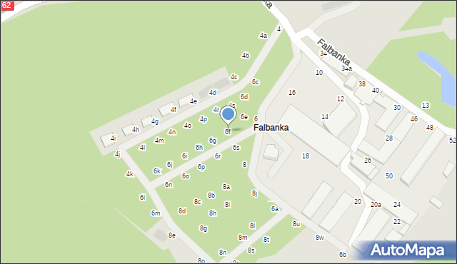 Włocławek, Falbanka, 6f, mapa Włocławka