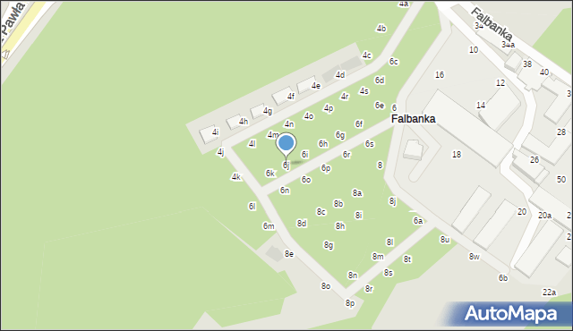 Włocławek, Falbanka, 6j, mapa Włocławka