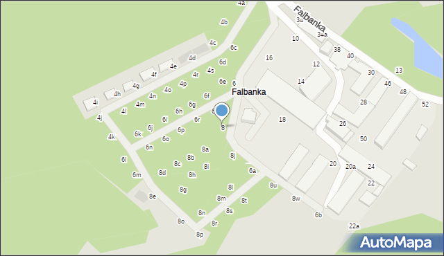 Włocławek, Falbanka, 8, mapa Włocławka