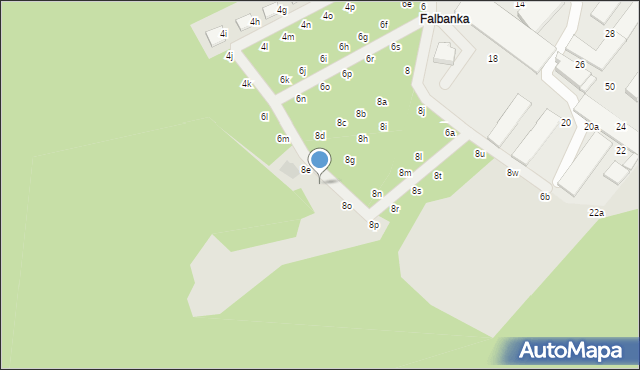 Włocławek, Falbanka, 8f, mapa Włocławka