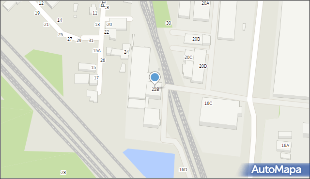 Wrocław, Fabryczna, 22B, mapa Wrocławia