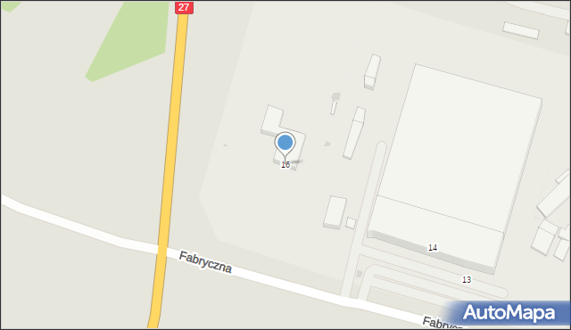 Żary, Fabryczna, 16, mapa Żary