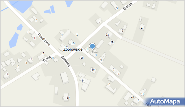 Zborowskie, Fabryczna, 3a, mapa Zborowskie