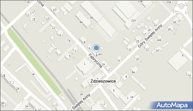 Zdzieszowice, Fabryczna, 4, mapa Zdzieszowice