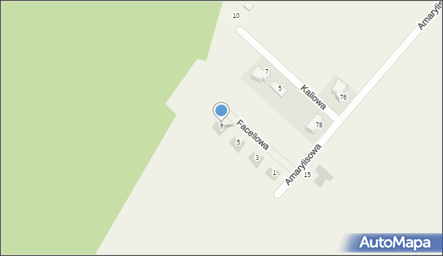Żołędowo, Faceliowa, 7, mapa Żołędowo