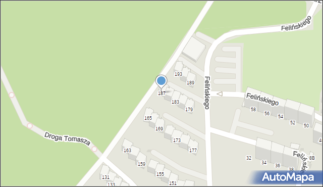 Bytom, Felińskiego Alojzego, 187, mapa Bytomia