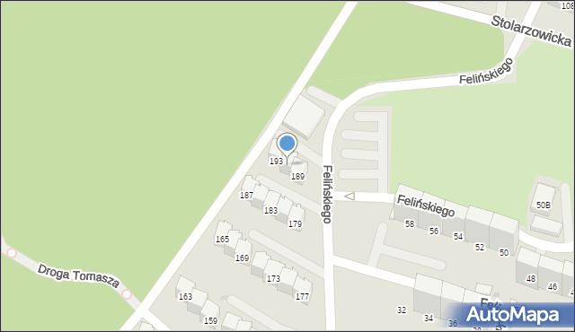 Bytom, Felińskiego Alojzego, 191, mapa Bytomia