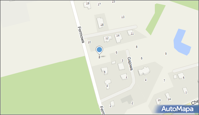 Dąbrowa Chełmińska, Fermowa, 8, mapa Dąbrowa Chełmińska