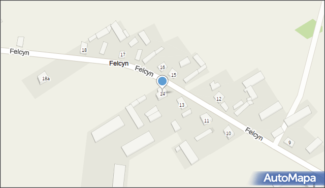 Felcyn, Felcyn, 14, mapa Felcyn