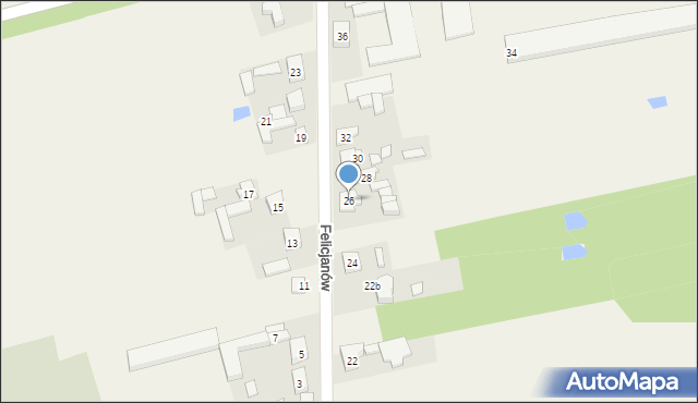 Felicjanów, Felicjanów, 26, mapa Felicjanów