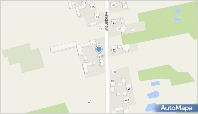 Felicjanów, Felicjanów, 3, mapa Felicjanów