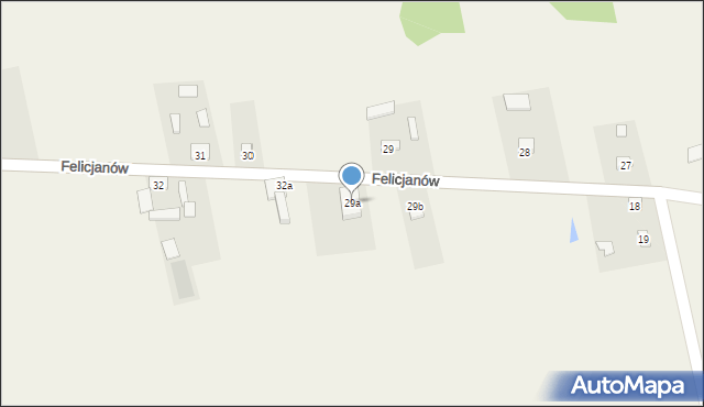 Felicjanów, Felicjanów, 29a, mapa Felicjanów