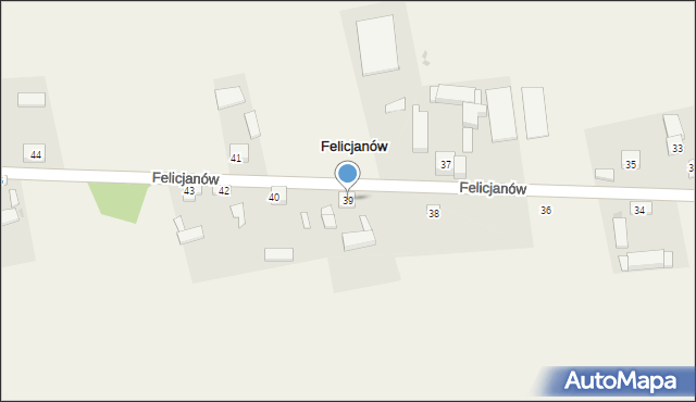 Felicjanów, Felicjanów, 39, mapa Felicjanów