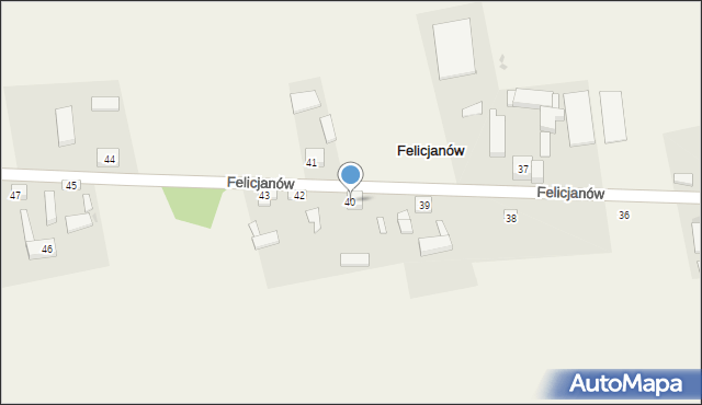 Felicjanów, Felicjanów, 40, mapa Felicjanów