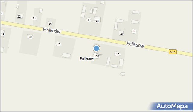 Feliksów, Feliksów, 15a, mapa Feliksów