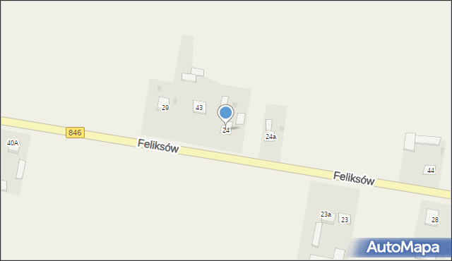 Feliksów, Feliksów, 24, mapa Feliksów