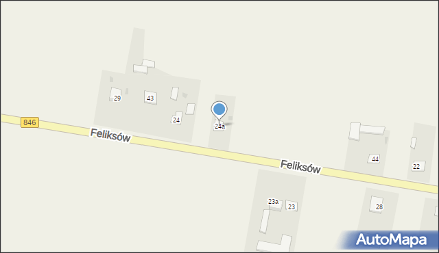 Feliksów, Feliksów, 24a, mapa Feliksów