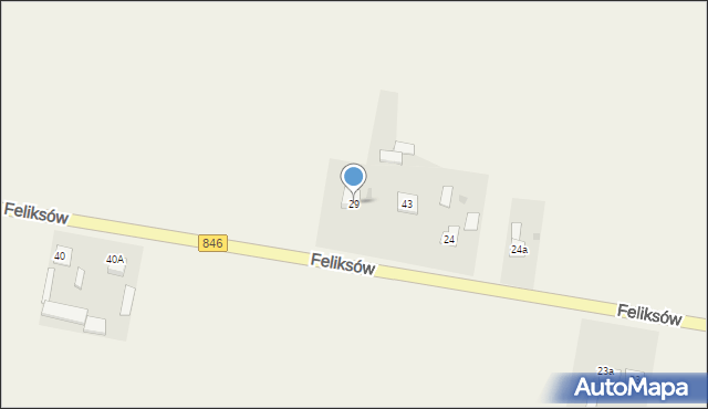 Feliksów, Feliksów, 29, mapa Feliksów