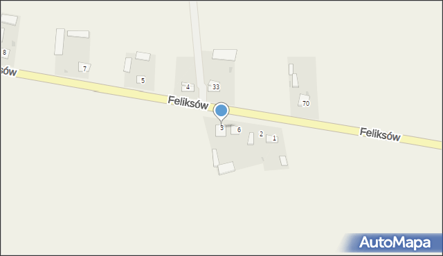 Feliksów, Feliksów, 3, mapa Feliksów