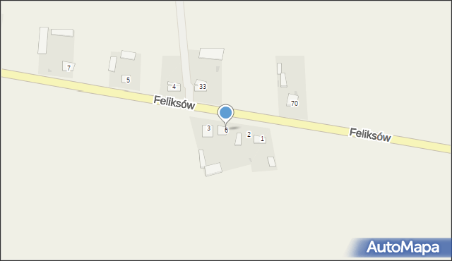 Feliksów, Feliksów, 6, mapa Feliksów