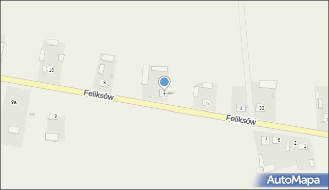 Feliksów, Feliksów, 7, mapa Feliksów