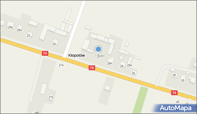 Feliksów, Feliksów, 27, mapa Feliksów