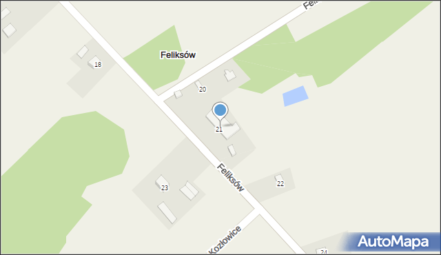 Feliksów, Feliksów, 16, mapa Feliksów