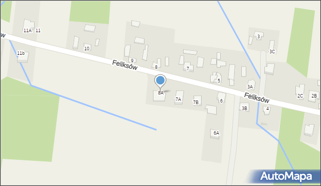 Feliksów, Feliksów, 8A, mapa Feliksów