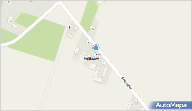 Feliksów, Feliksów, 5, mapa Feliksów