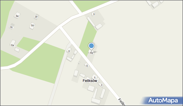 Feliksów, Feliksów, 6a, mapa Feliksów
