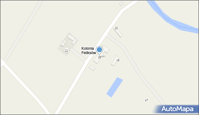 Feliksów, Feliksów, 19, mapa Feliksów