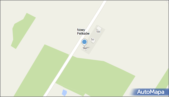 Feliksów, Feliksów, 54a, mapa Feliksów