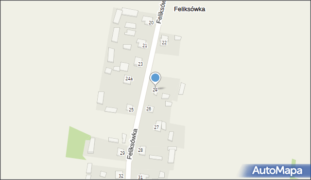 Feliksówka, Feliksówka, 24, mapa Feliksówka