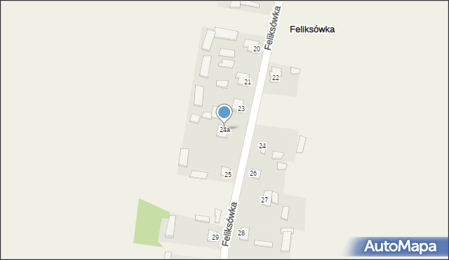 Feliksówka, Feliksówka, 24a, mapa Feliksówka