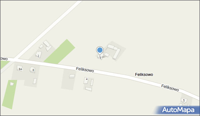 Feliksowo, Feliksowo, 3, mapa Feliksowo