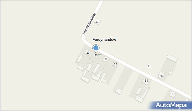 Ferdynandów, Ferdynandów, 30, mapa Ferdynandów