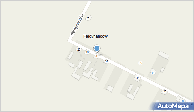 Ferdynandów, Ferdynandów, 31, mapa Ferdynandów