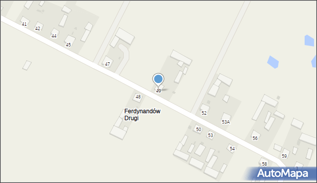 Ferdynandów, Ferdynandów, 49, mapa Ferdynandów