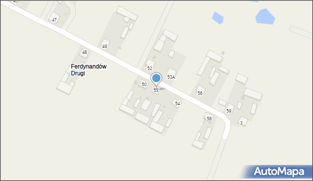 Ferdynandów, Ferdynandów, 53, mapa Ferdynandów