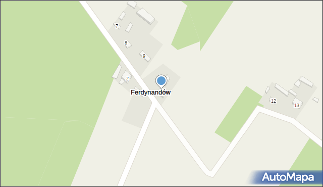 Ferdynandów, Ferdynandów, 11, mapa Ferdynandów