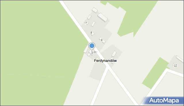 Ferdynandów, Ferdynandów, 2, mapa Ferdynandów