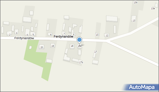 Ferdynandów, Ferdynandów, 18a, mapa Ferdynandów