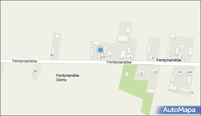 Ferdynandów, Ferdynandów, 2, mapa Ferdynandów