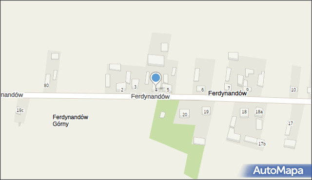 Ferdynandów, Ferdynandów, 4, mapa Ferdynandów