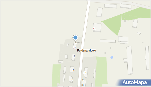 Ferdynandowo, Ferdynandowo, 1, mapa Ferdynandowo