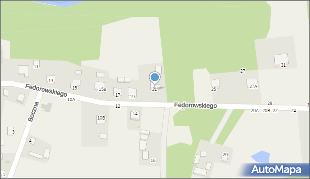 Jastkowice, Fedorowskiego, 21, mapa Jastkowice